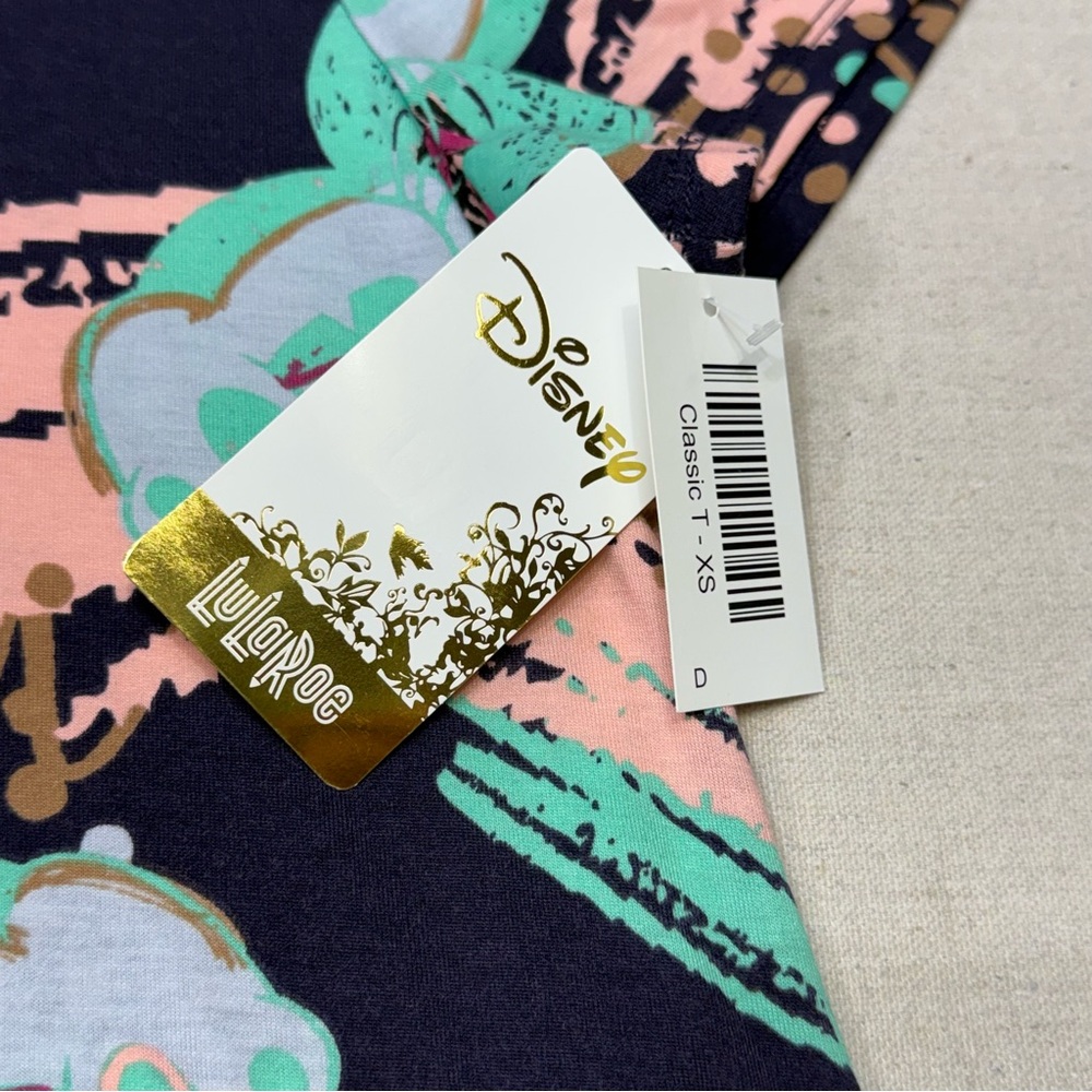 🤠 3/$20 Disney LuLaRoe Classic Top Pink & Green Design - Size XS - NWT - Picture 7 of 14